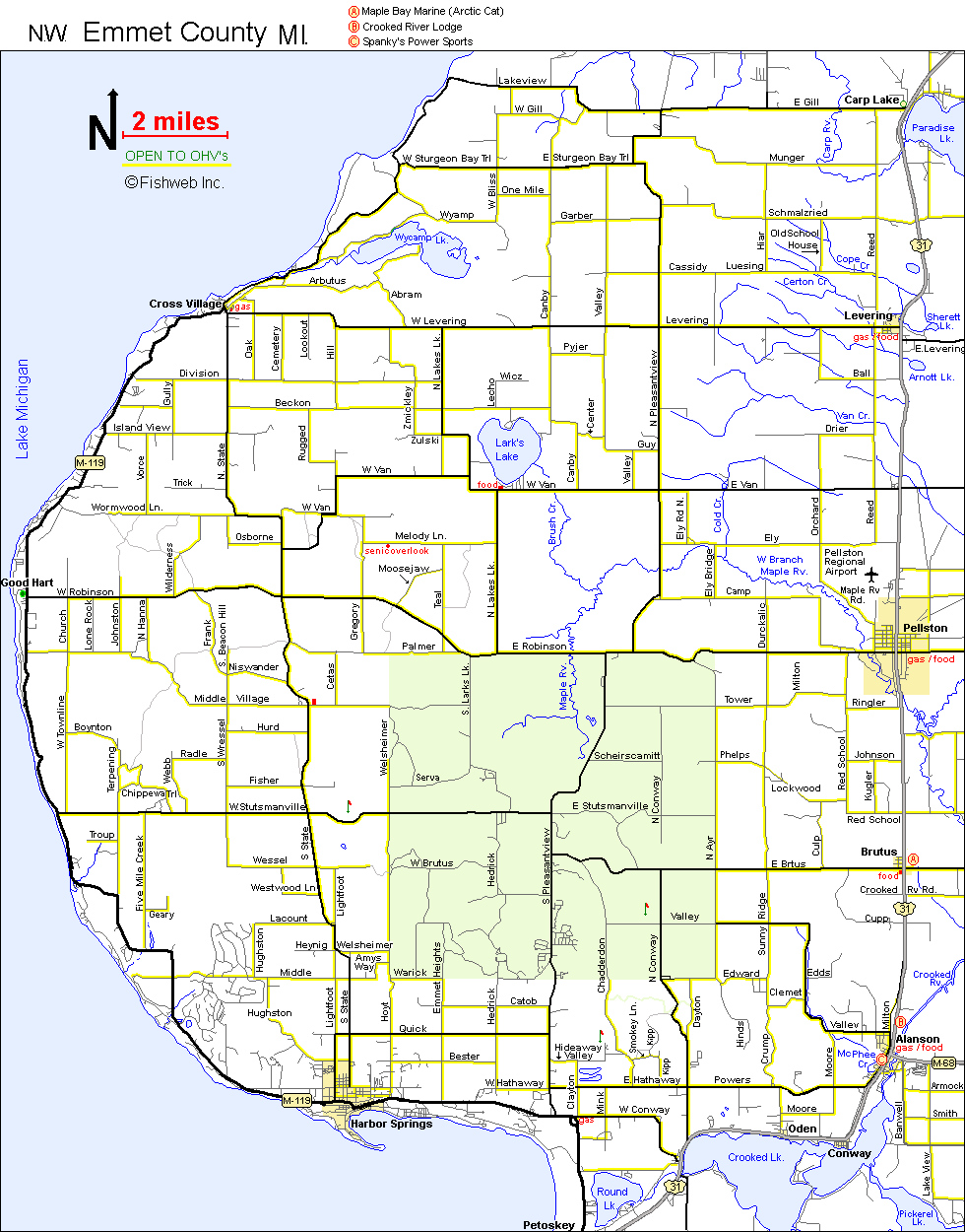 Emmet County Michigan ORV OHV ATV map